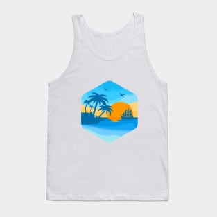 Jolly Roger Marine Illustration Tank Top